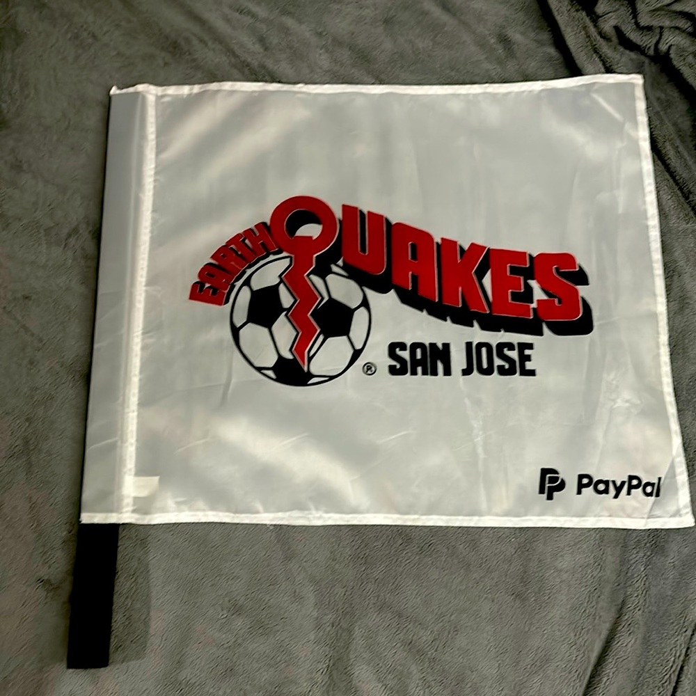 MLS San Jose earthquakes 4 PayPal flag from the game vs LAFC